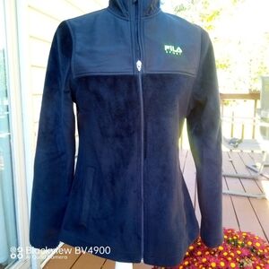 FILA XS women's black fleece jacket